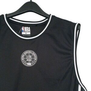 NBA Basketball Tank Top Jersey Black & White Mesh XL Mens Official Logo